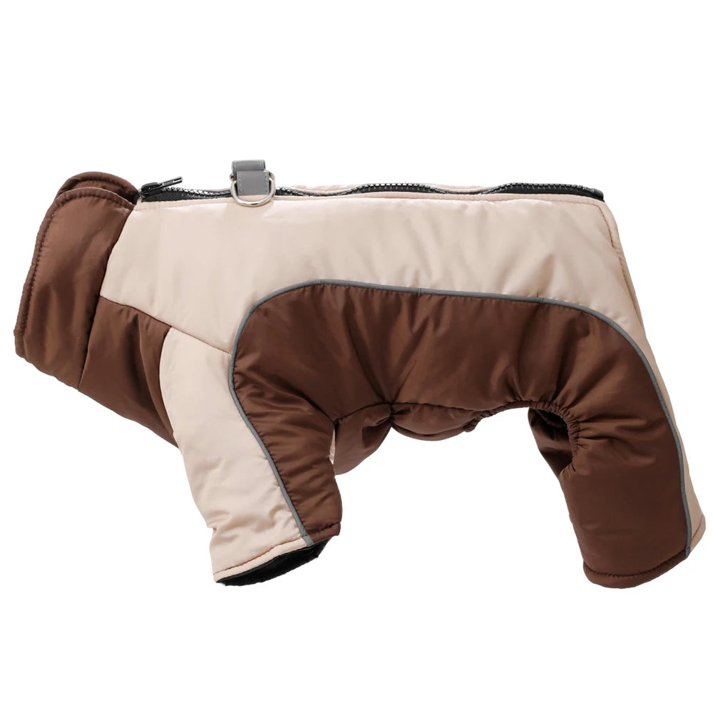 Warm Pet Clothes With D-ring Reflective Dog Jumpsuit For Small Medium Dogs Camouflage Puppy Coat For Winter Chihuahua Pug Jacket