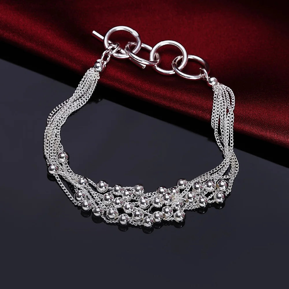Fashion charm 925 Sterling Silver Bracelet for man woman Twisted rope chain fine jewelry Wedding party Christmas gift