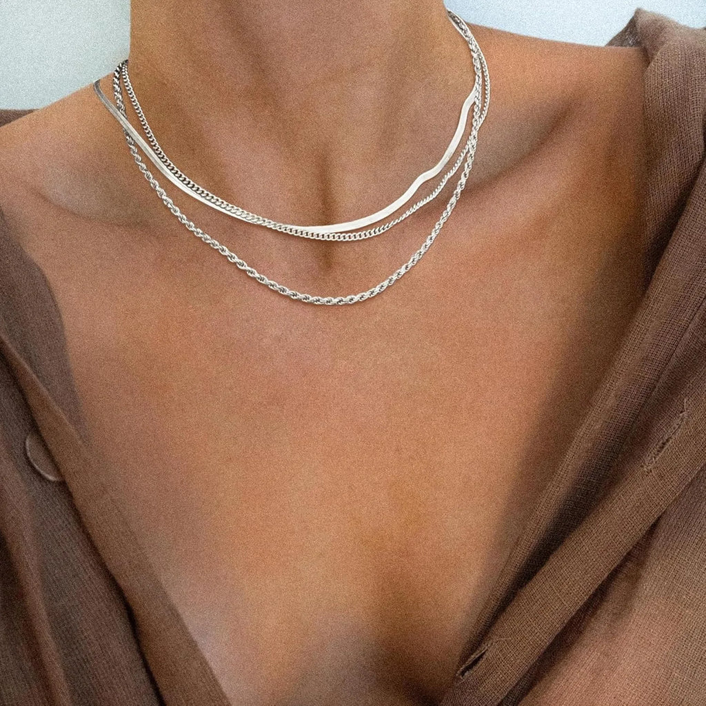 Necklace for Women Gold Necklace Silver Plated Necklace Gold Plated SnakeGold Chain Choker Necklaces Gold Jewelry Gift for Women
