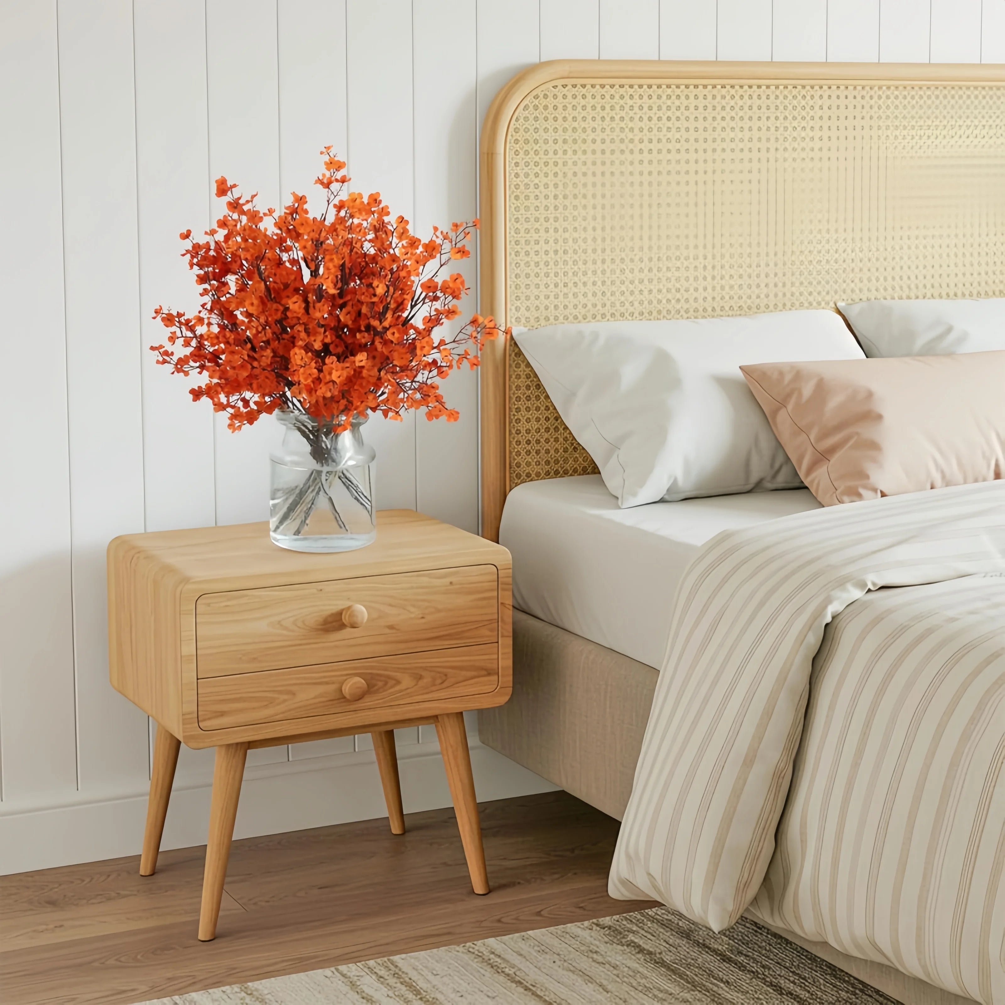 3/6pcs 19in Baby Breathable Artificial Flowers, Silk Plants for Autumn Halloween Decor, Perfect Seasonal Home Decorations