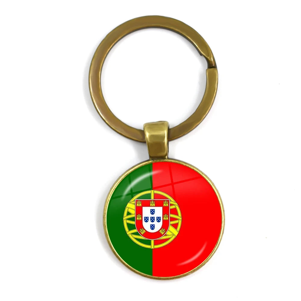 South Africa,Mozambique,Liberia,Cameroon,Cape Verde,Papua New Guinea,Algeria,Belgium,Portugal National Flag Keychains For Gift