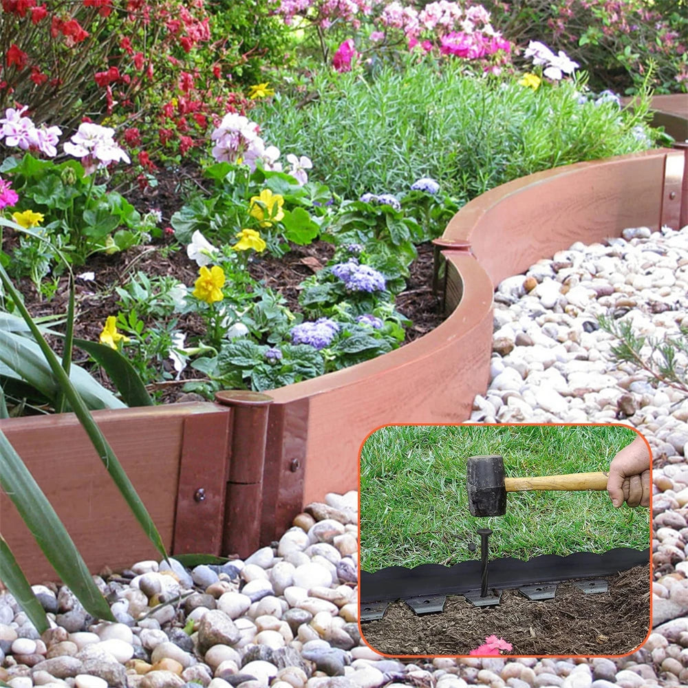 Plastic Landscape Edging Anchoring Stakes 8-Inch Garden Lawn Yard Landscaping Spikes for Paver Edging Weed  Tent Artificial Turf