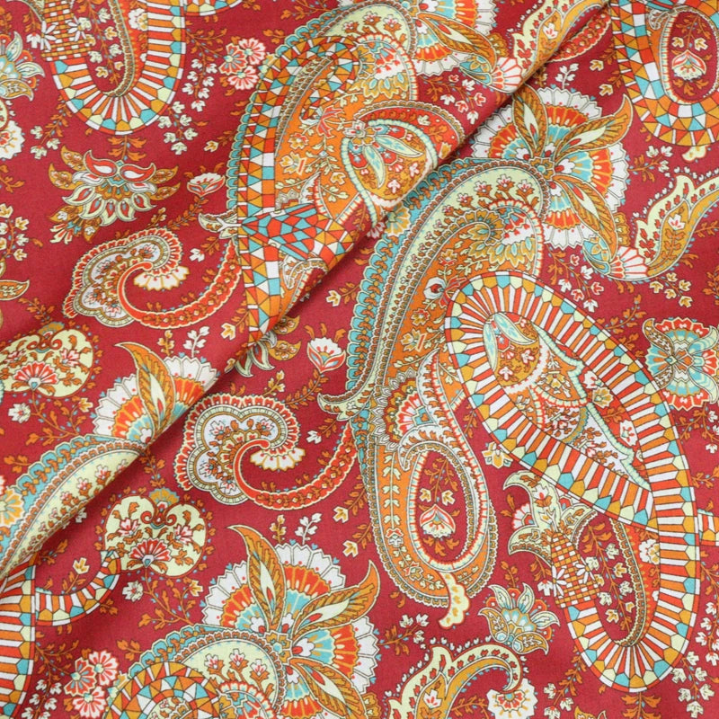 Snake Floral 100% Cotton 80S Like Liberty Fabric Digital Printed For Sewing Cloth Dress Skirt Kids Designer Poplin Tela