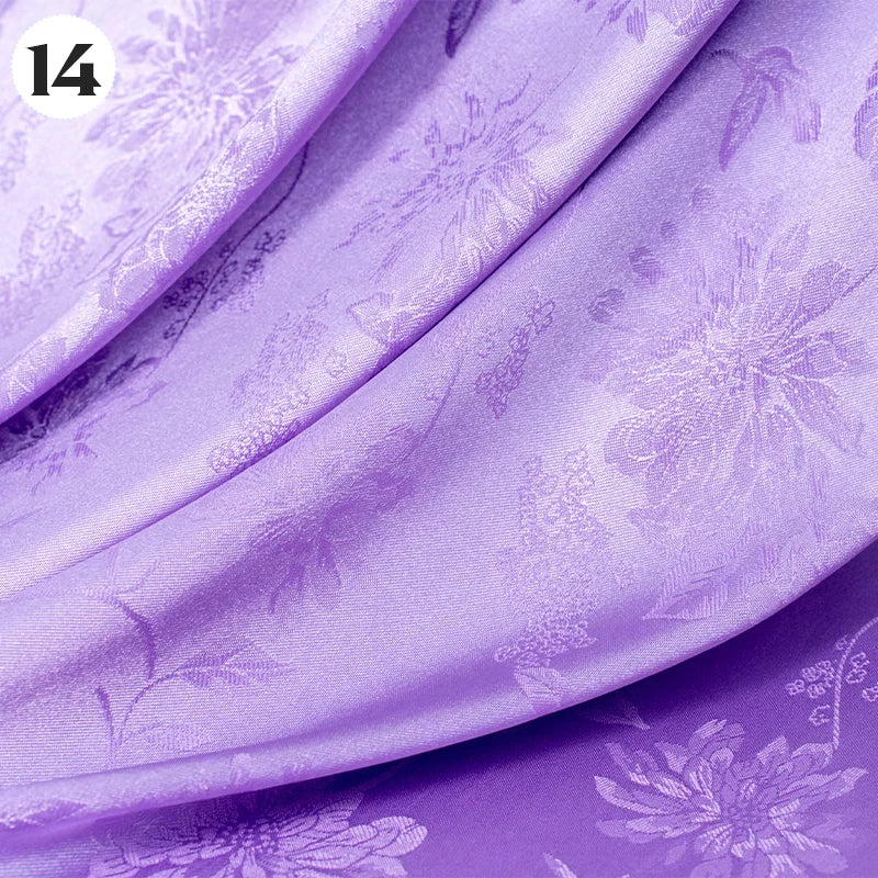 Floral Pattern Jacquard Damask Fabric Faux Silk Satin Brocade Fabric For DIY Sewing Cheongsam Hanfu Wedding Dress Garment Decor