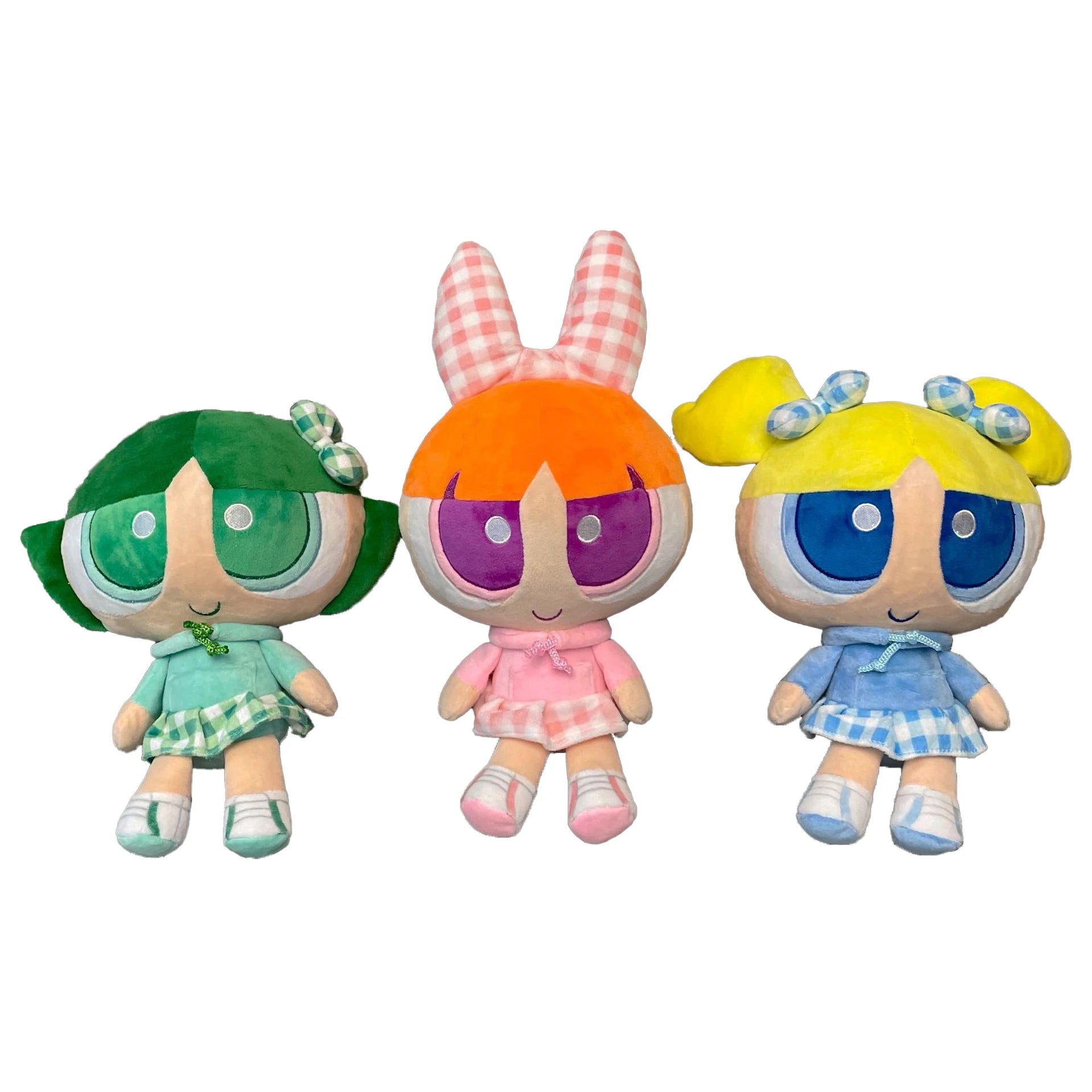 New 3pcs 20cm Cartoon The anime Powerpuff Girls Plush Toys Cute Blossom Buttercup Bubbles stuffed Plush dolls Gifts For Children