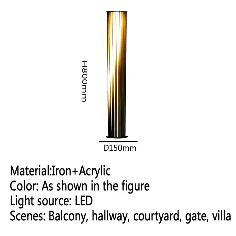 GISELLE Contemporary Outdoor Lawn Lamp LED Electric Waterproof Villa Garden Courtyard District Residential Quarters Lawn Lamp ﻿