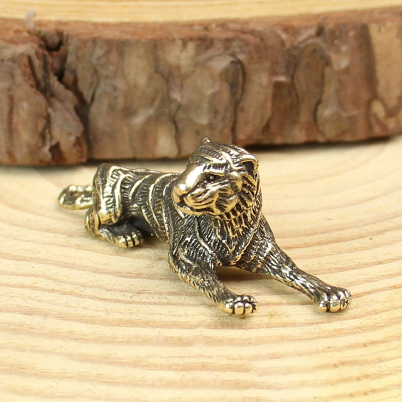 Antique Miniature Animal Ornaments Figurines Vintage Brass Mini Animals Statue Desk Ornaments Home Feng Shui Decor Crafts