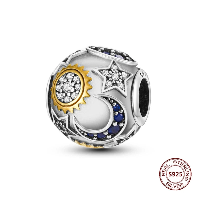 925 Sterling Silver Strawberry Turtle Owl Charm Beads Suitable For Original Bracelet Women DIY Jewelry Making Birthday Gifts