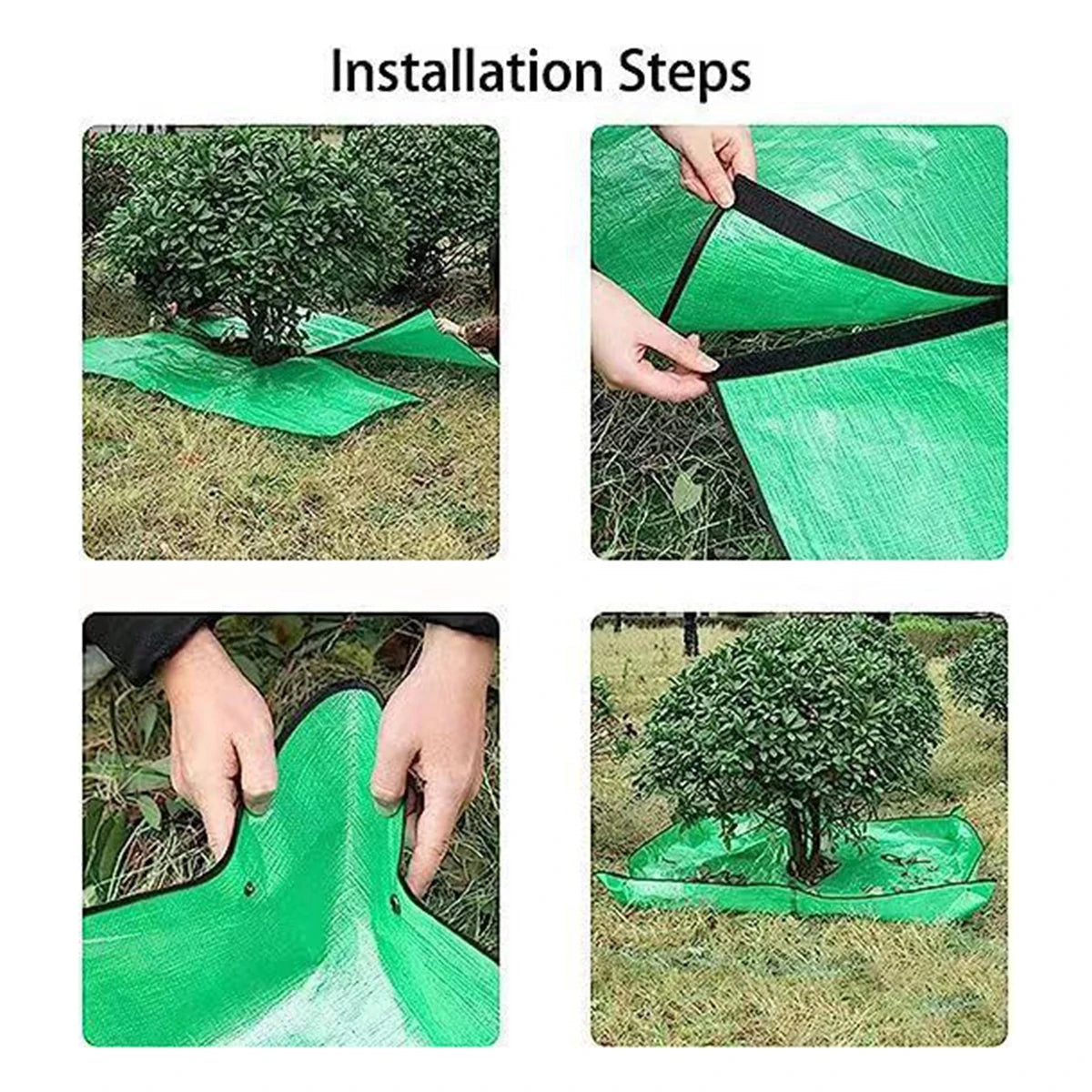 2 * 2m Garden Leaf Waterproof Landscape Storage Carpet Fallen Leaf Collection Carpet Green Garden Outdoor