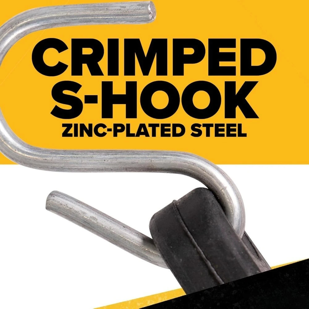 Free Delivery-21 Inch Rubber Bungee Cords with S-Hooks (50 Pack), 32 Inch Stretch, Rubber Tarp Straps with Hooks for Flatbed