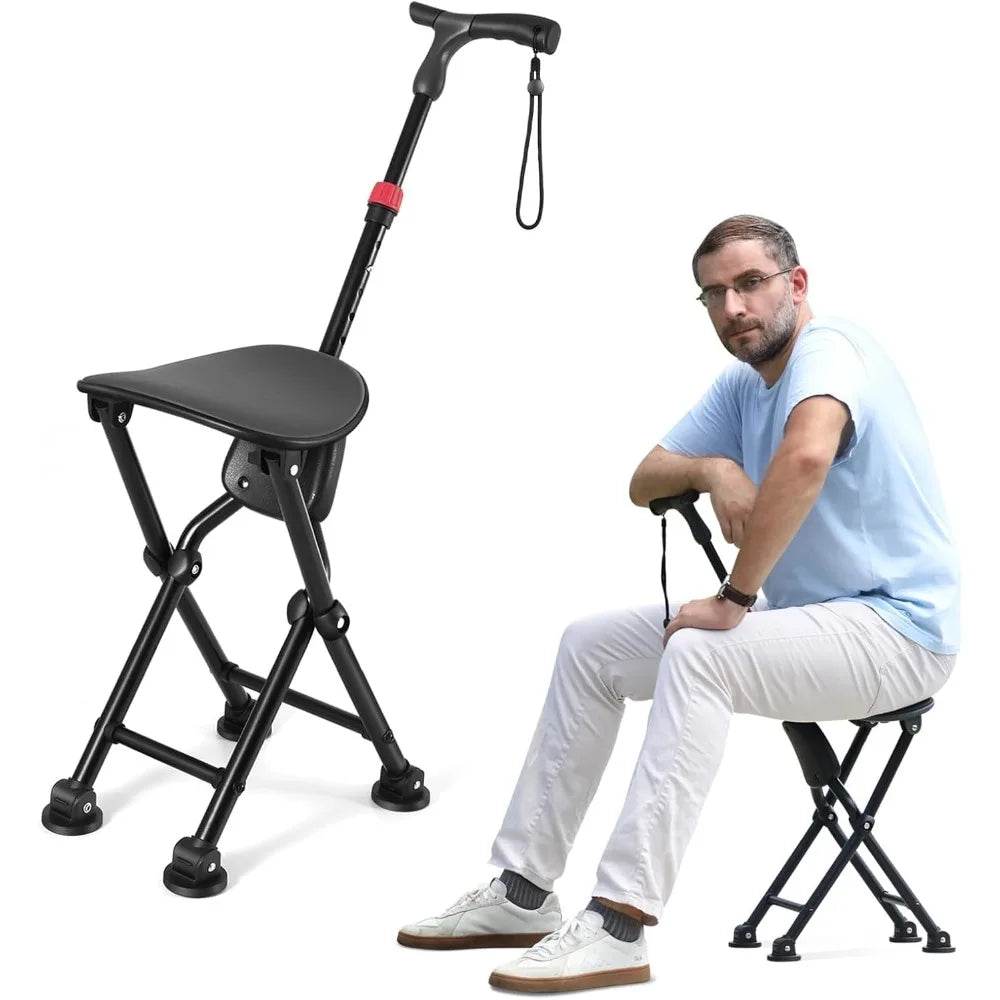 Hold 400 lbs Folding Canes with Seat, Allows Durability While Walking and Convenience for Sitting fast speed , free delivery
