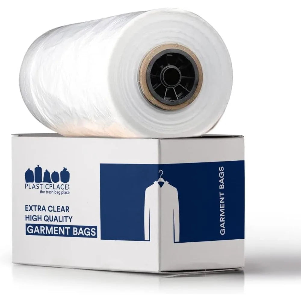 0.65 Mil Garment Dry Cleaners Plastic Pants Bag, 21” x 7” x 30”, Clear, 577 Count