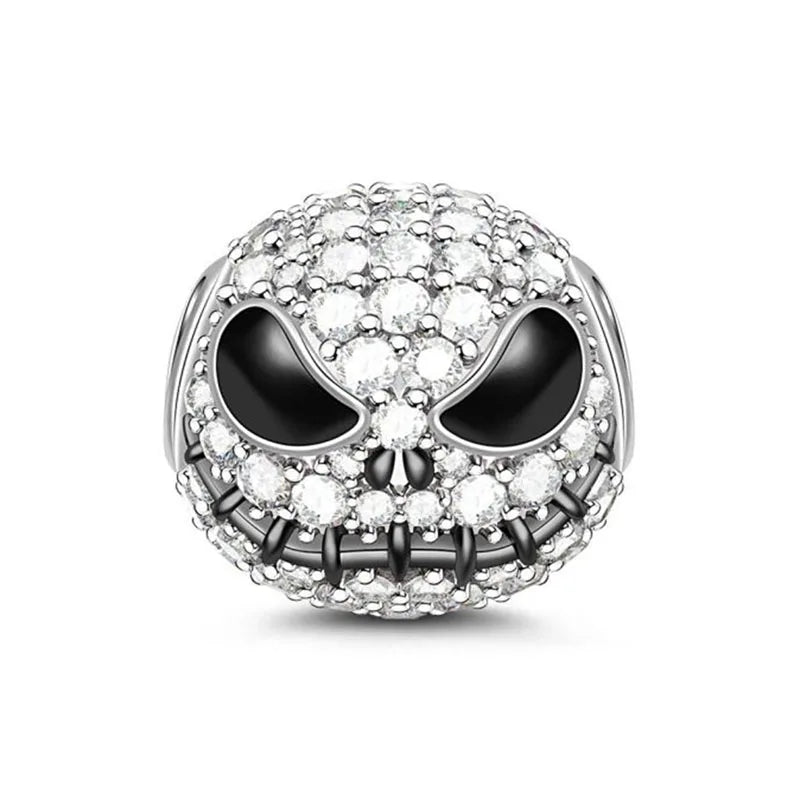 Miniso Scared Skeleton Ghost Series 925 Sterling Silver Charm Halloween hat Bead Fit Women Original Bracelet Jewelry For Gift