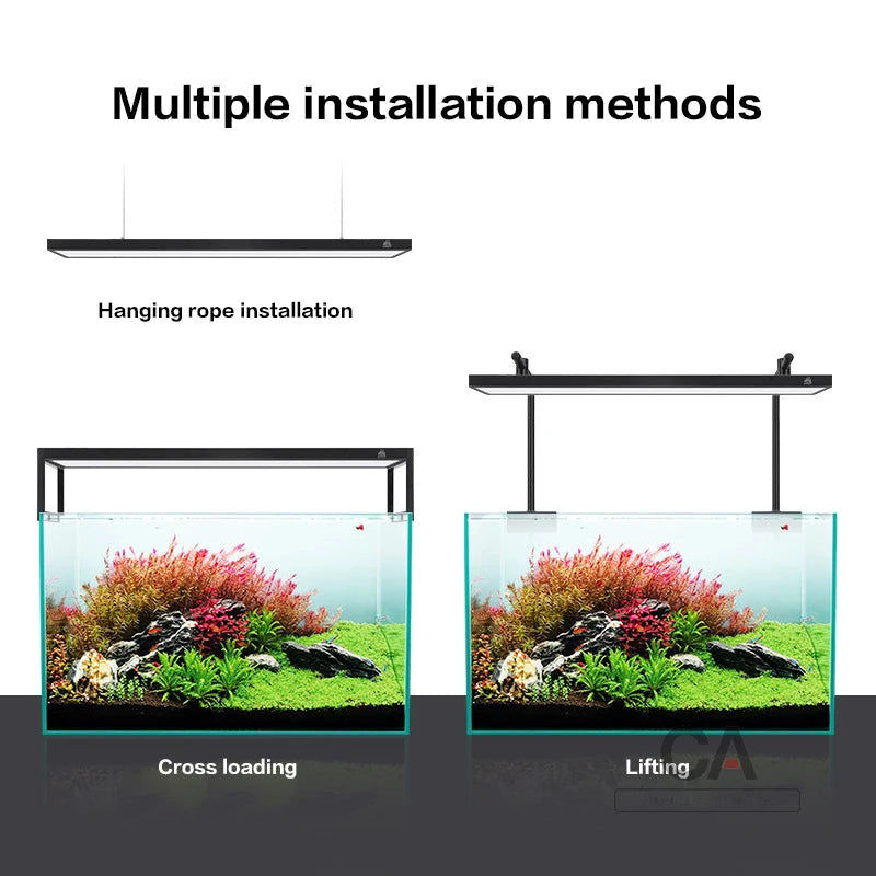 Week Aqua L Series RGB LED Aquarium Lighting with Cycle Timer, Stepless Dimmer Lamp for Freshwater Tank