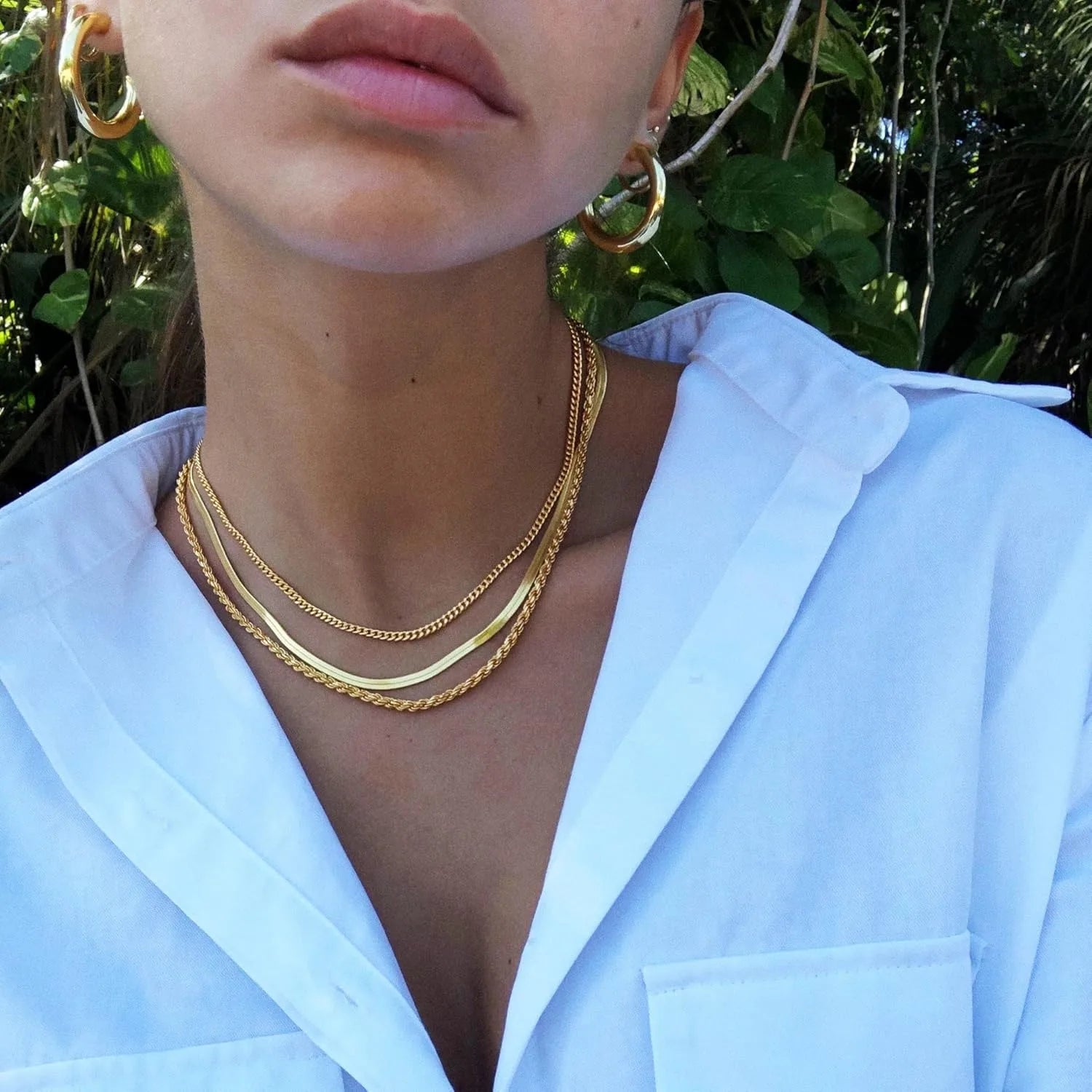 Necklace for Women Gold Necklace Silver Plated Necklace Gold Plated SnakeGold Chain Choker Necklaces Gold Jewelry Gift for Women