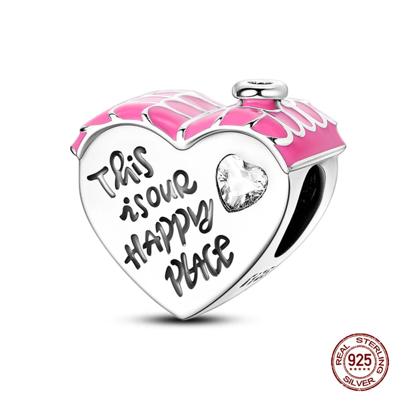 925 Sterling Silver Romantic Heart Series Charms Beads Fit Qikaola 925 Original Bracelet DIY Mother's Day Jewelry Gifts