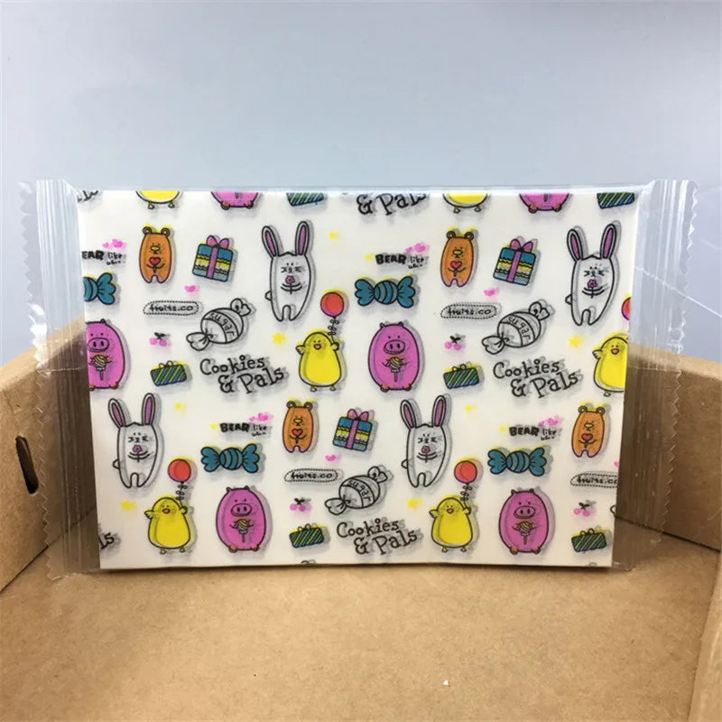 100Pcs DIY Handmade Nougat Candy Packaging Oil Paper Milk  Taffy Wrapper New Year Xmas Party Decor