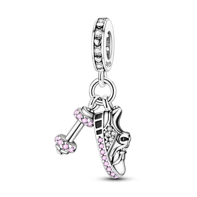 Original Charms Bead 925 Sterling Silver Inlaid Zirconium Bowknot Love Heart Balloon Pendants Fit Bracelet DIY Jewelry Marking