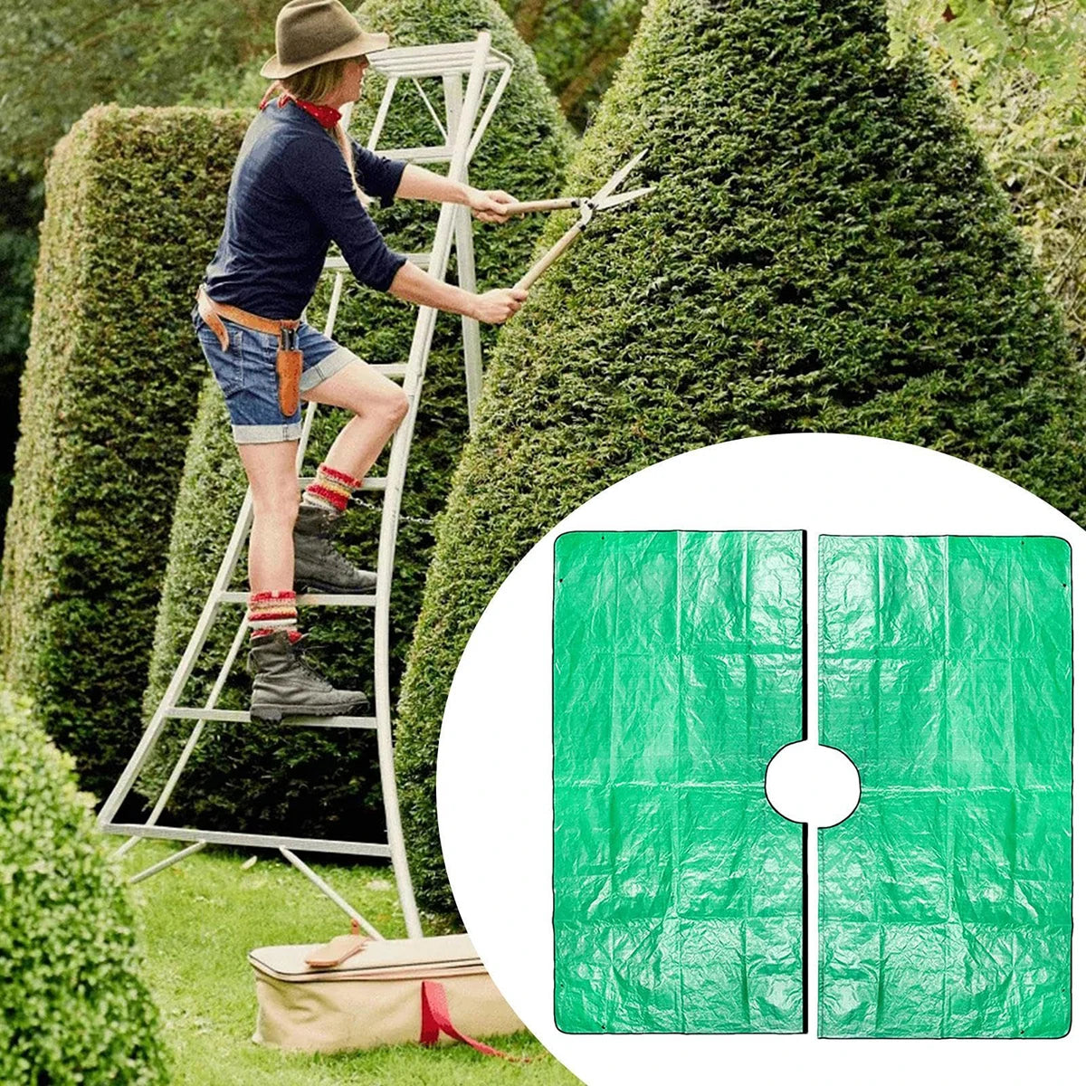 2 * 2m Garden Leaf Waterproof Landscape Storage Carpet Fallen Leaf Collection Carpet Green Garden Outdoor