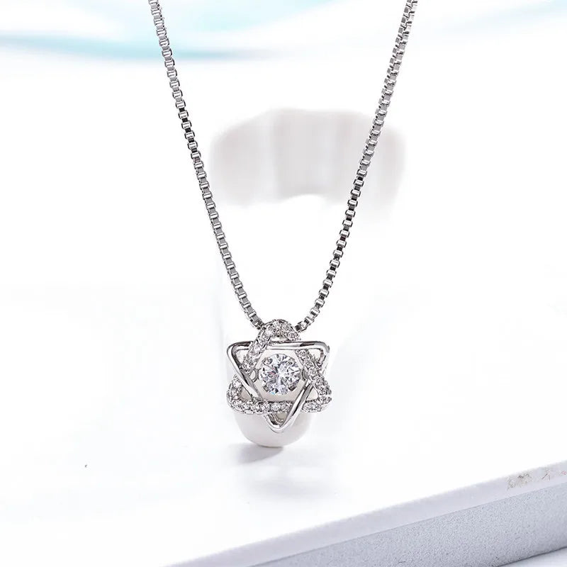 925 Sterling Silver Necklace Pendant Zircon High Quality Chain For Women Luxury Fashion Wedding Engagement Jewelry Party Gifts