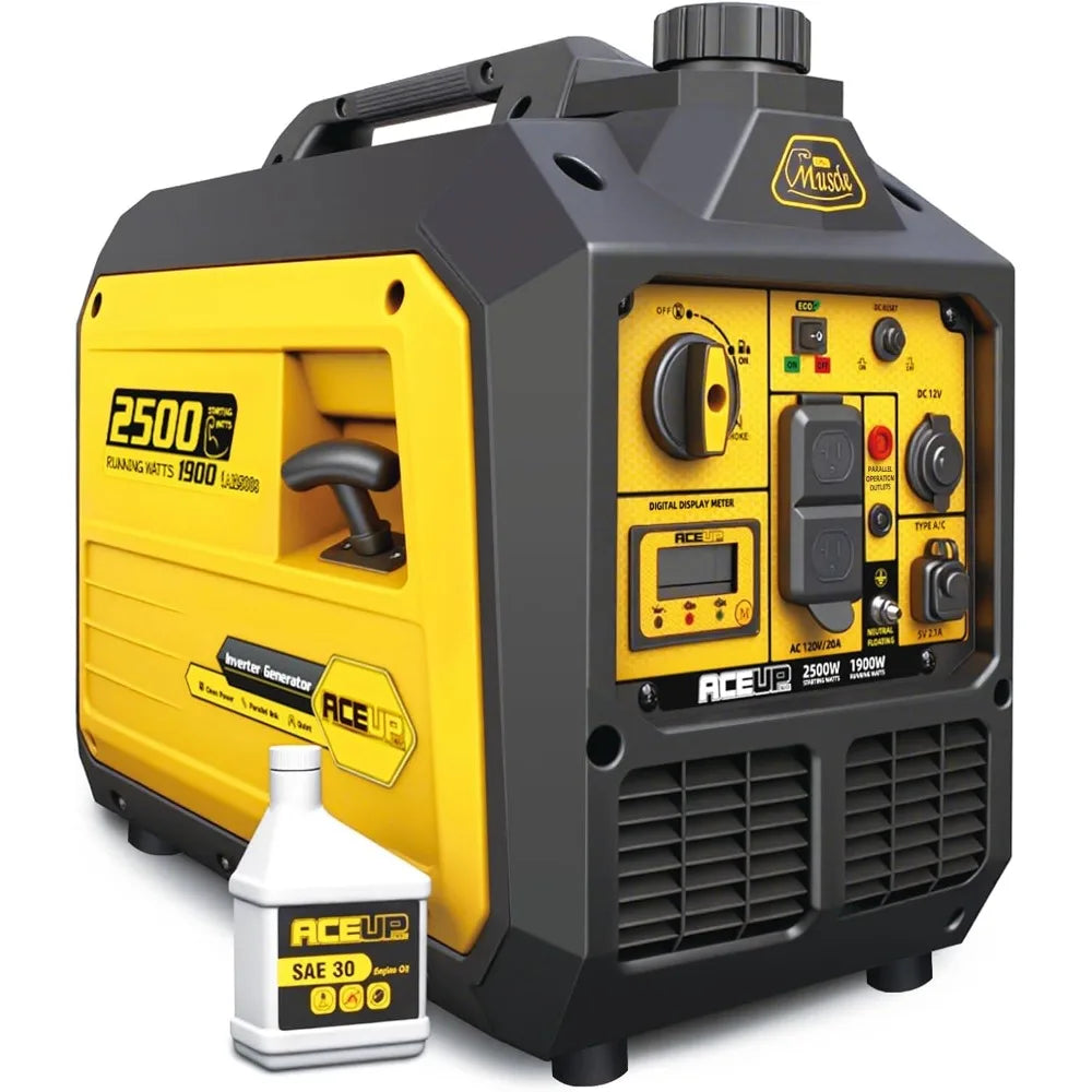 2500 Watt Gas Inverter Generator, Super Quiet Portable Generator for Home use, Camping, EPA Compliant