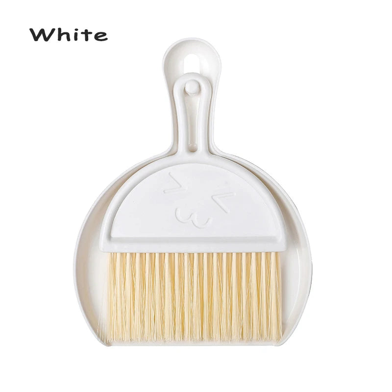 Household Desktop Mini Broom Keyboard Gap Cleaning Brush Small Broom Set with Dustpan Computer Debris Brush Home Cleaning Tools