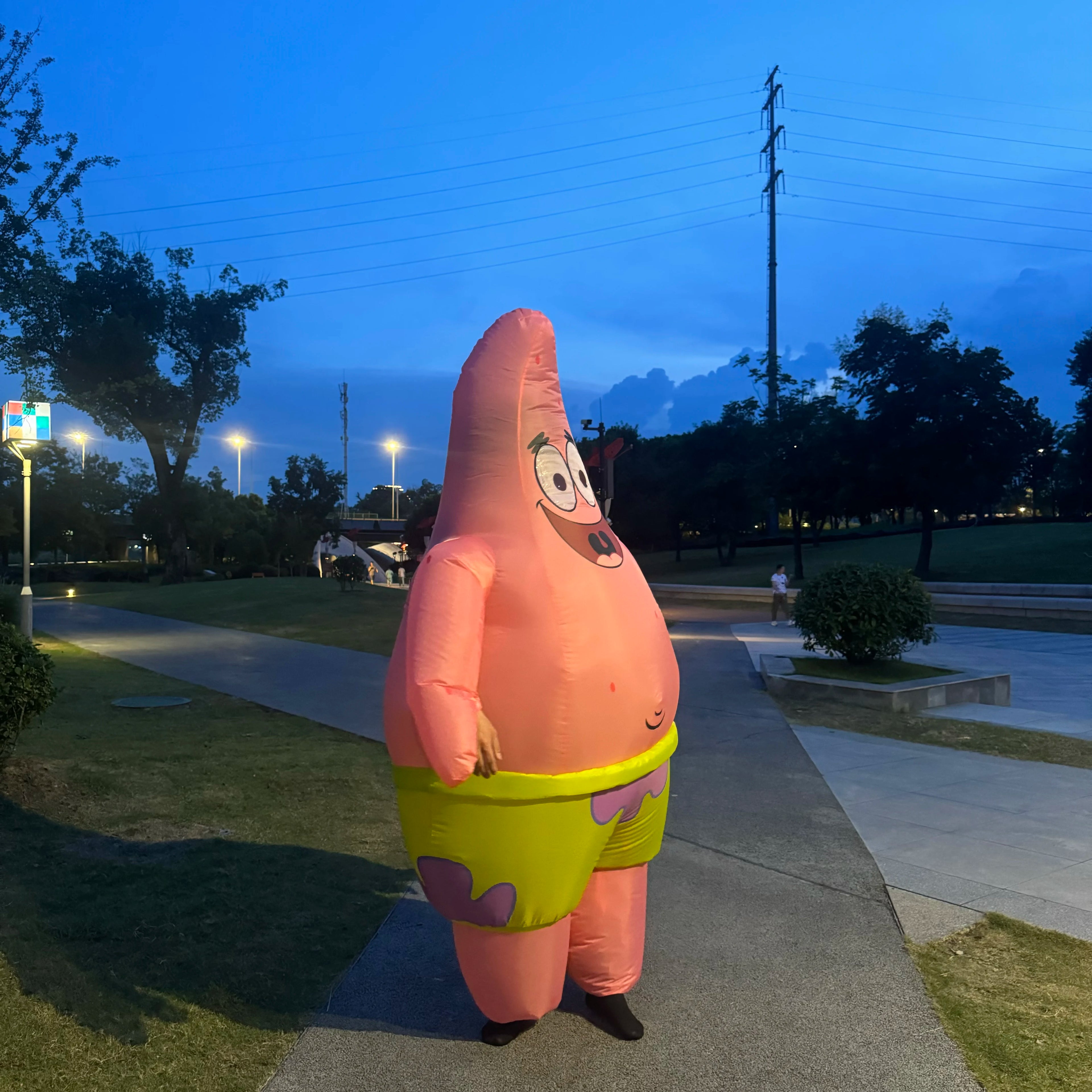 Adult SpongeBob SquarePants Inflatable Patrick Star Cosplay Costumes Halloween Christmas Theme Party Funny Cartoon Cute Costumes