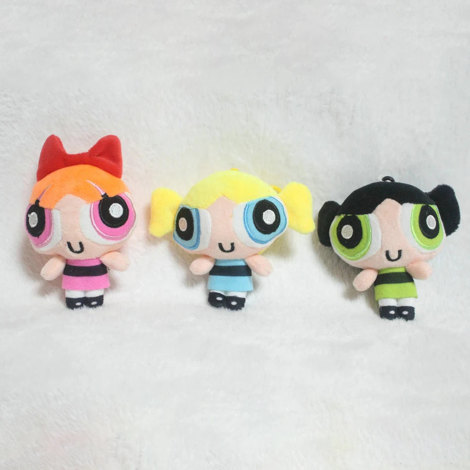 New 3pcs 20cm Cartoon The anime Powerpuff Girls Plush Toys Cute Blossom Buttercup Bubbles stuffed Plush dolls Gifts For Children