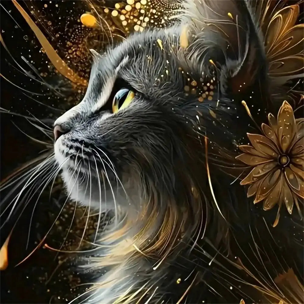 Evershine New Arrival Diamond Embroidery Black Cat Animal Picture Rhinestones Diamond Mosaic DIY Painting Handicraft