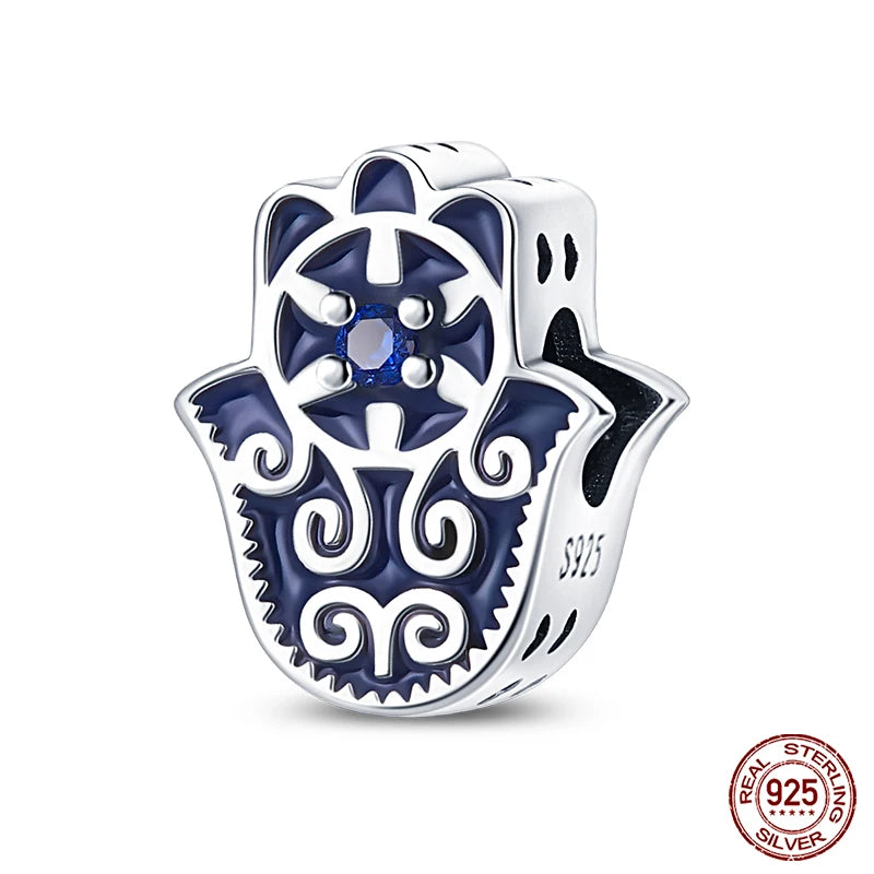 100% Real 925 Sterling Silver Classic Devil's Eye Charms Beads For Women Fit Original Qikaola Bracelets Fine DIY Jewelry Making