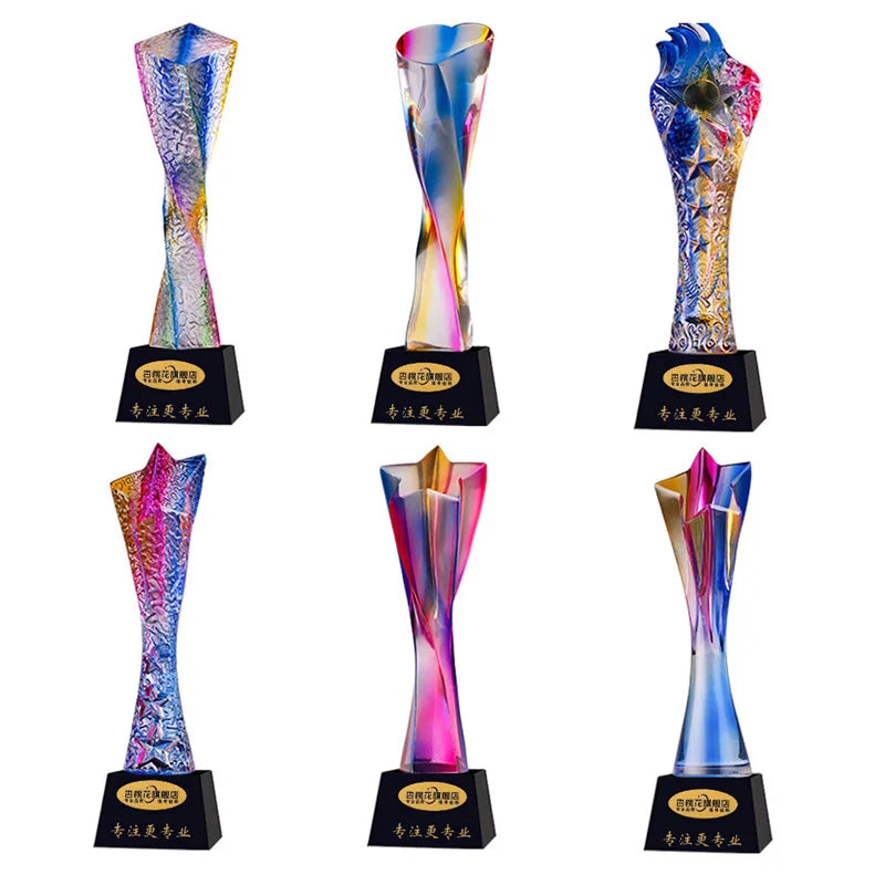Crystal Trophy, Custom-made, annual meeting Award, Souvenirs, Home Decoration Collection, Creative, New Color