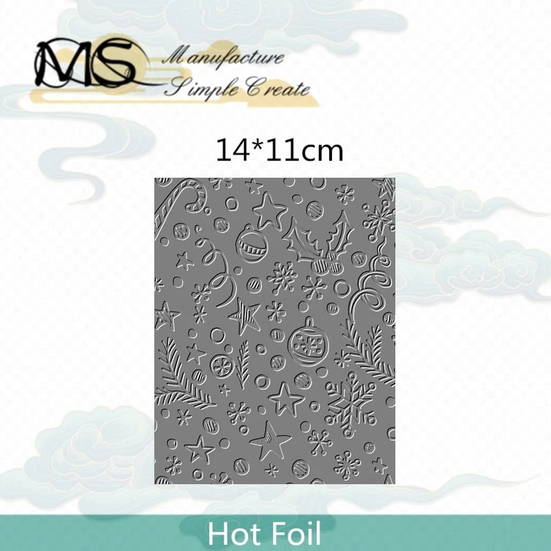 2025 Hot Foil Star Net Snow Pumpkin Halloween Christmas Background Scrapbooking Embossing Frames Card Craft Metal Cutting Dies