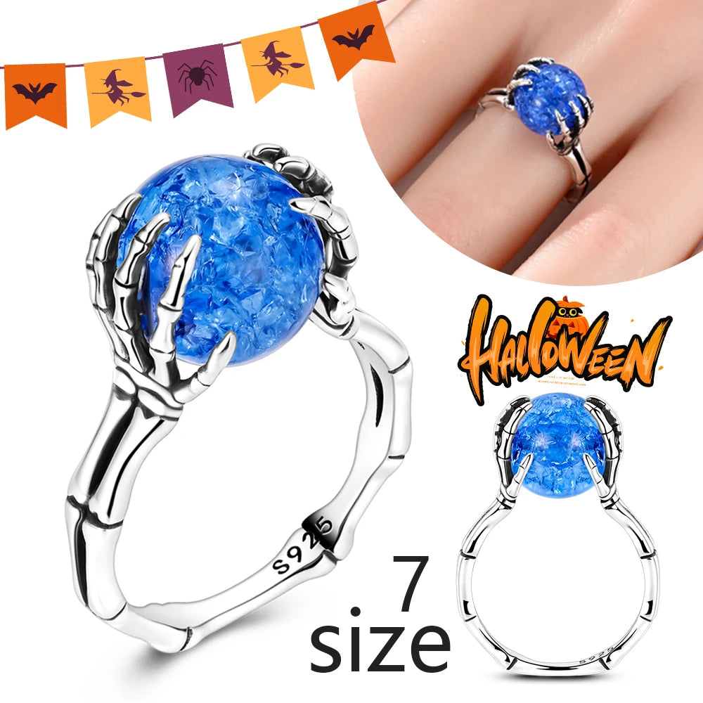 Halloween Pumpkin Bat Ring Earrings halloween charms silver 925 Earring For Women Punk Men's Earrings Fit Party Jewelry Gift