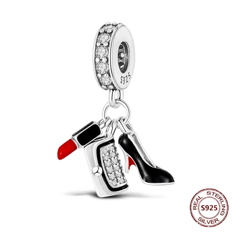 925 Sterling Silver Strawberry Turtle Owl Charm Beads Suitable For Original Bracelet Women DIY Jewelry Making Birthday Gifts