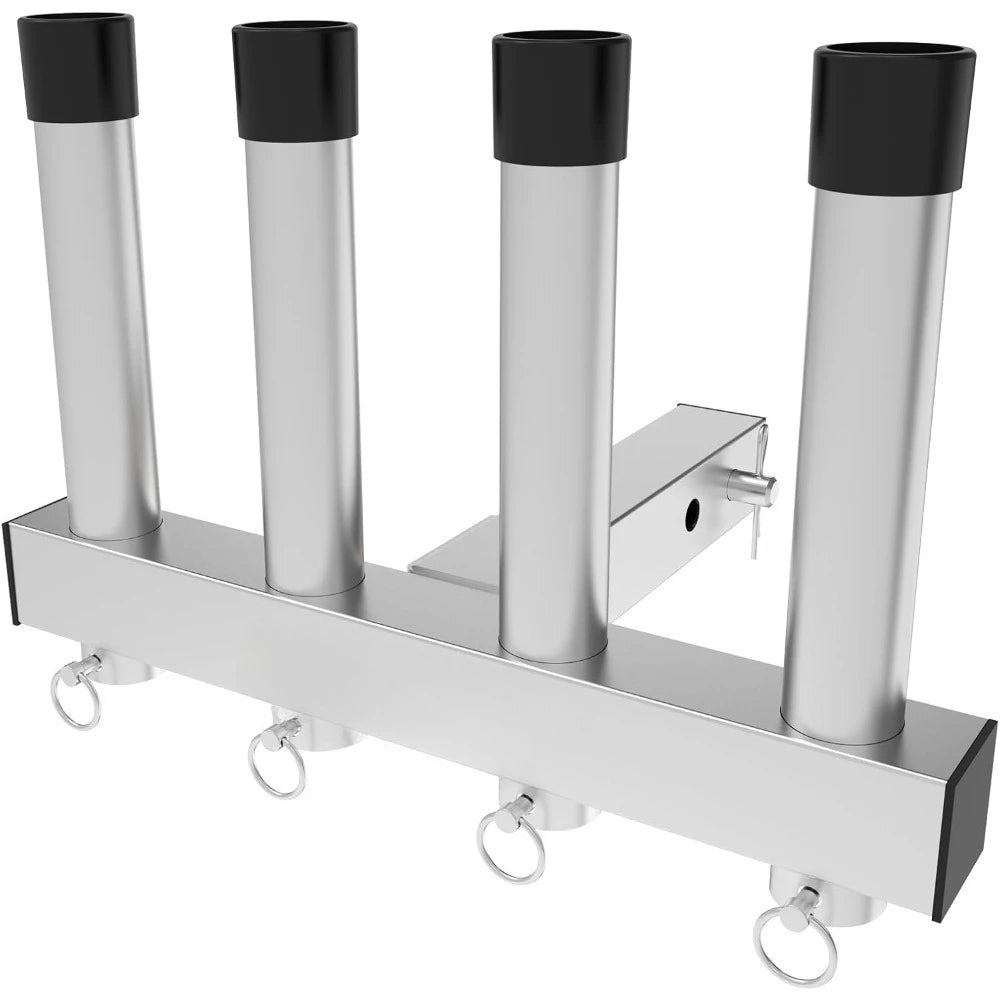 Hot Sale - Stainless Steel Fishing Rod Holder Stainless Steel Fishing Pole Holder 4 Link Tubes, 2" Trailer Hitch Receiver