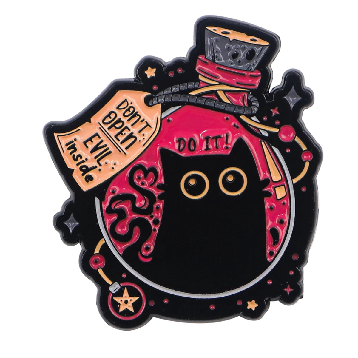 Cute Ghost Enamel Pin Black Cat Badges on Backpack Brooches for Women Lapel Pins Halloween Jewelry Cosplay Accessories Toys Gift
