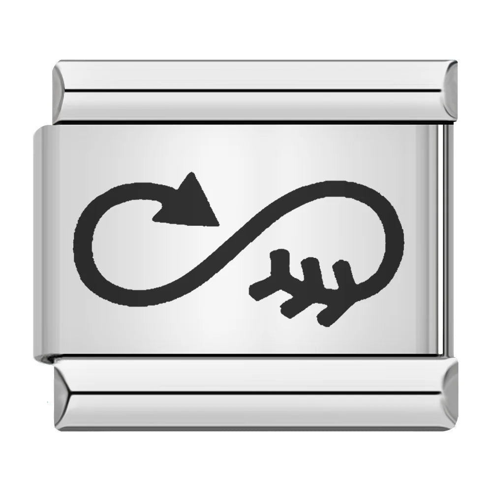 Fashion Romantic Heart I Love Dad Mum You Dogs Links Charm Fit 9mm Bracelet Stainless Steel Valentine's Day Jewelry DIY Making