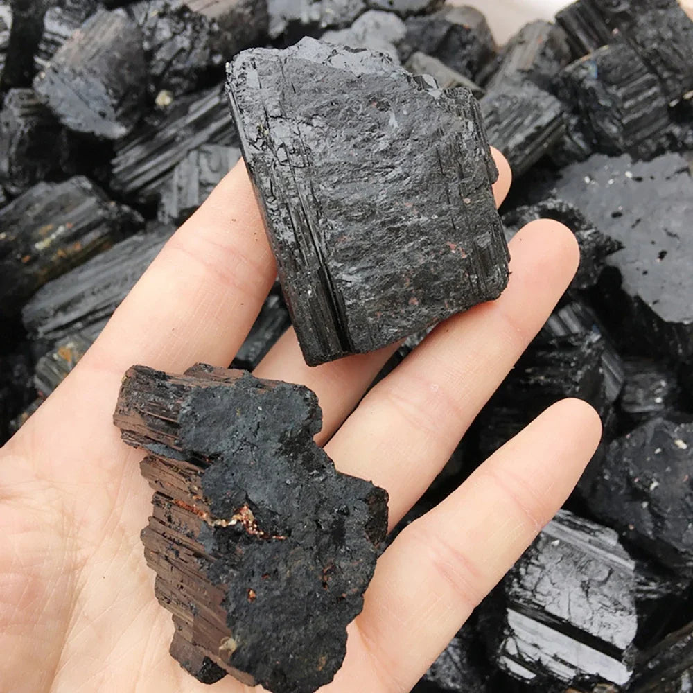 180g Natural Black Tourmaline Gravel Raw Ore Fine Crystal Mineral Specimen Healing Collection Eliminates Magnetic Gifts