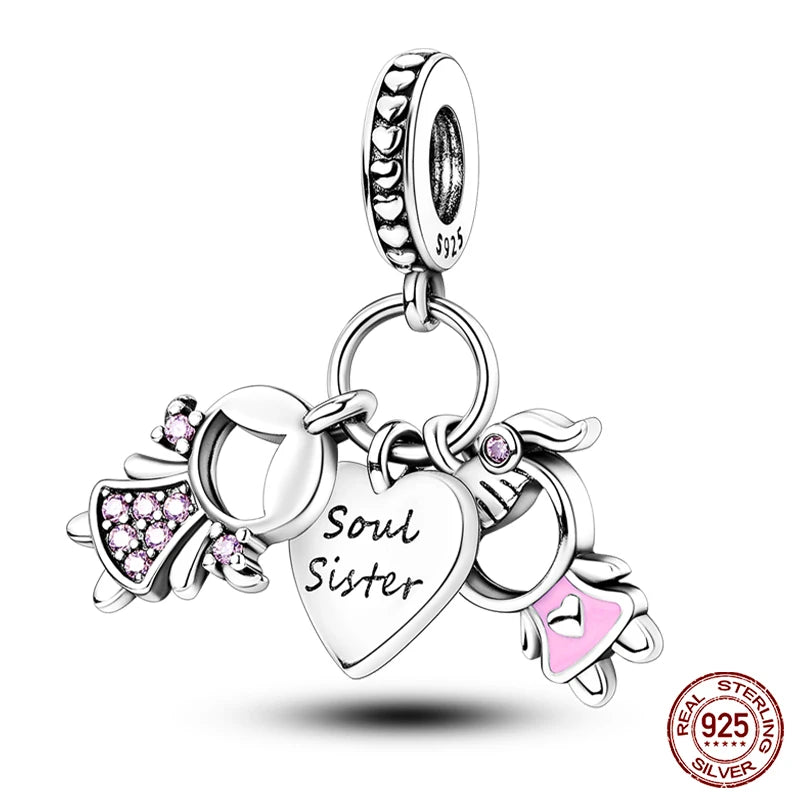 new in Real 925 Sterling Silver Boys and Girls Bicycle Charms Beads Fit Qikaola 925 Original Bracelets Fine DIY Jewelry Making