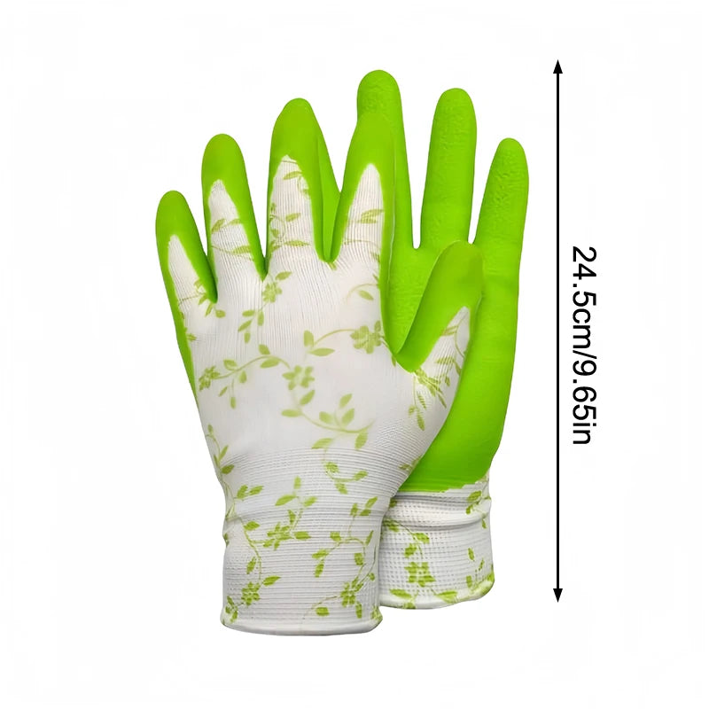 Garden Gloves One Size For Women Breathable Foam Latex Working Gloves, For Gardening Landscape DIY Rubber Gloves