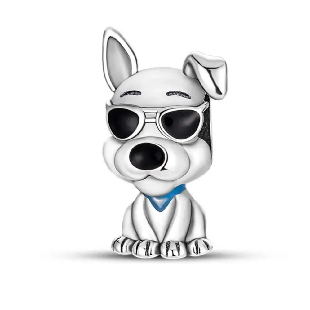 New 925 Sterling Silver Pet Series Dog Paw Print Dog House Charm Of Chain Beaded Fit Original Pendant Bracelet Ladies Jewelry