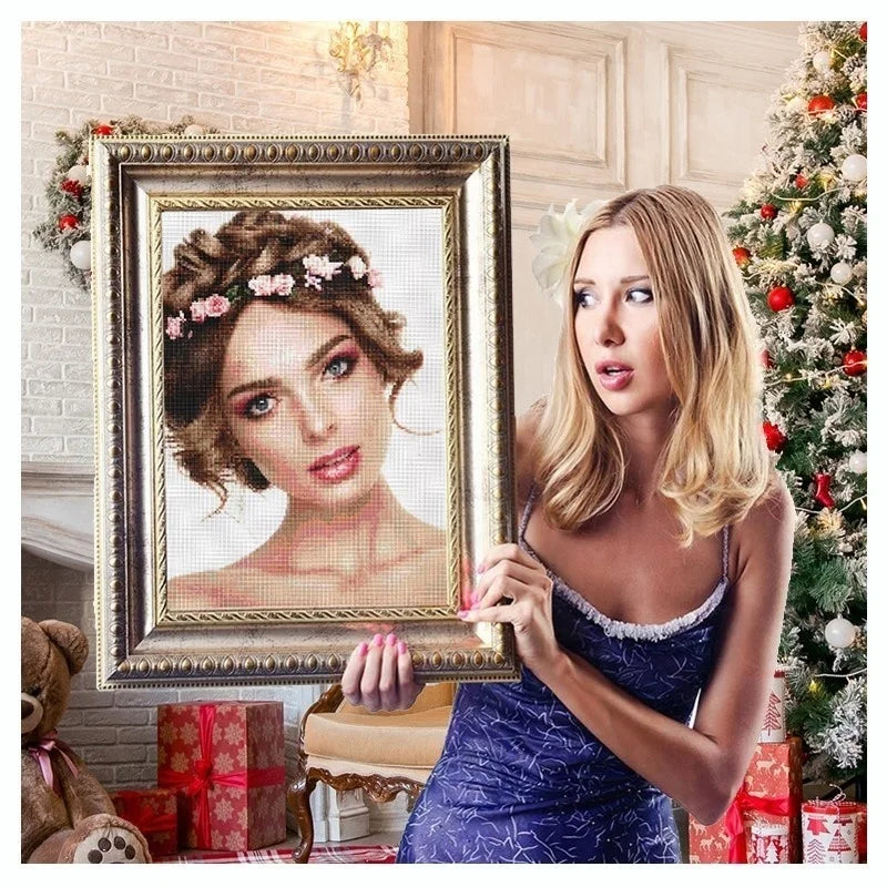 Huacan Diamond Painting Private Custom Needlework Mosaic Diamond Embroidery Photo Custom Picture of Rhinestones Home Decor