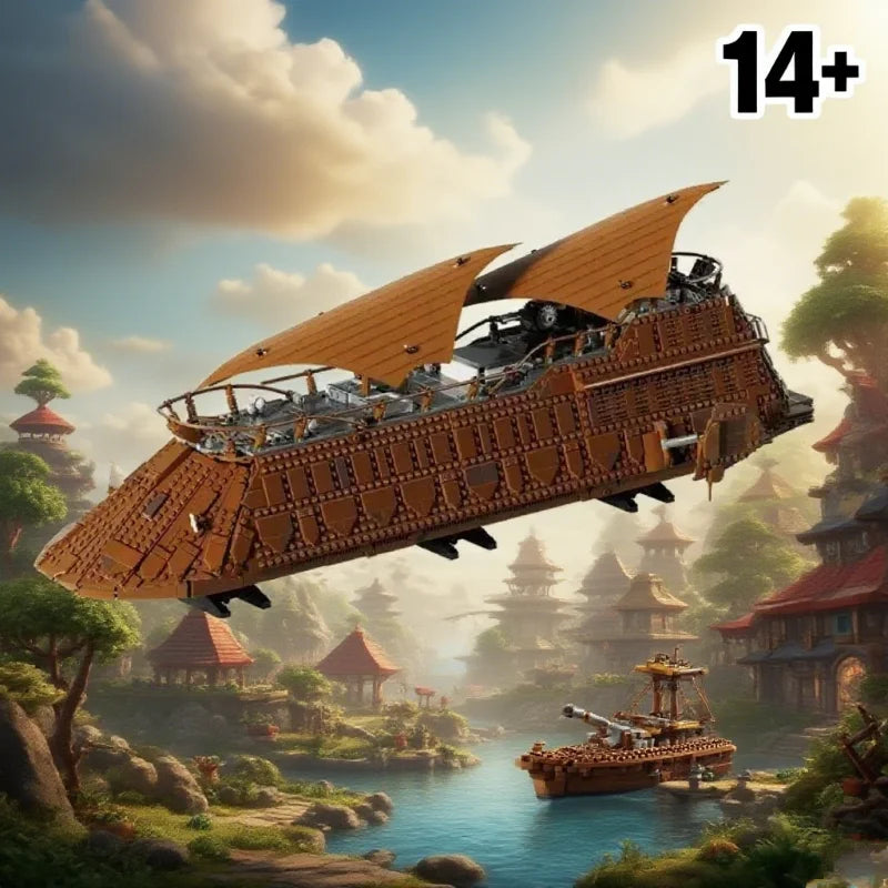 MINISO 2024 New 75397 Sail Barge Building Block Classic Sailboat Model Bricks Assembly Toys For Kids Girl Adult Christmas Gifts