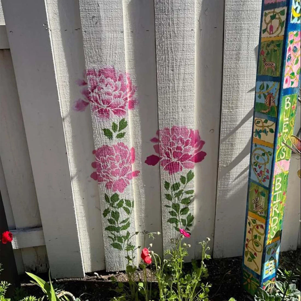 Garden Fence Large Flower Template Diy Handicraft Painting Template Inkjet Painting Template Wooden Wall Canvas Drawing Card