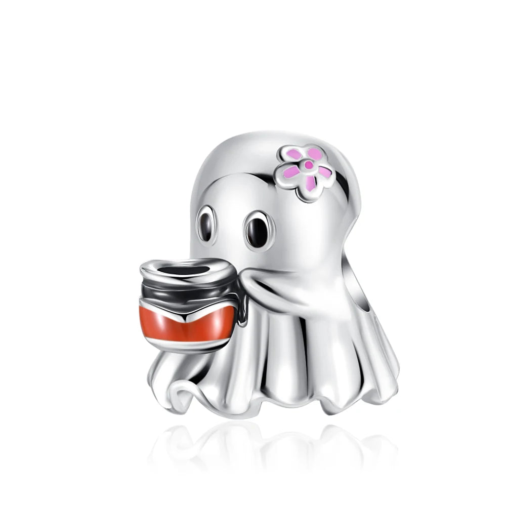 Halloween Dark Demons Pumpkin Bat 925 Sterling Silver Bead Charm Hang Fit Original Bracelet Necklace DIY Fashion Jewelry Making﻿