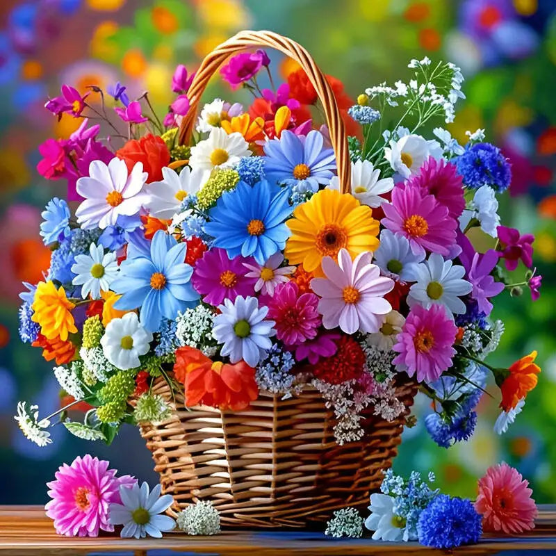 Huacan 5D Landscape Diamond Painting Flower Series Art Picture Full Square/round Rhinestone Embroidery Set Wall Decor