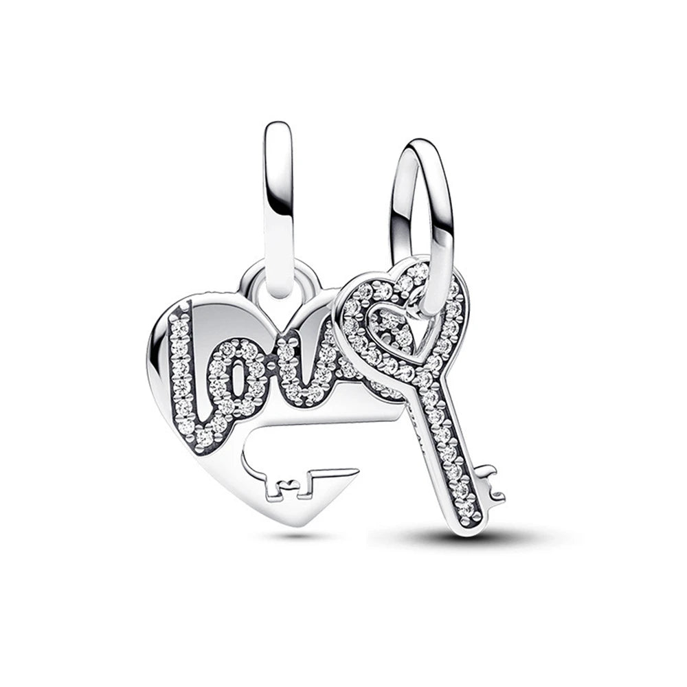 Valentine's Day Charm An Arrow Pierces The Heart Pendant Forever Love Bead Fit Original Bracelet DIY Accessories Jewelry Gift