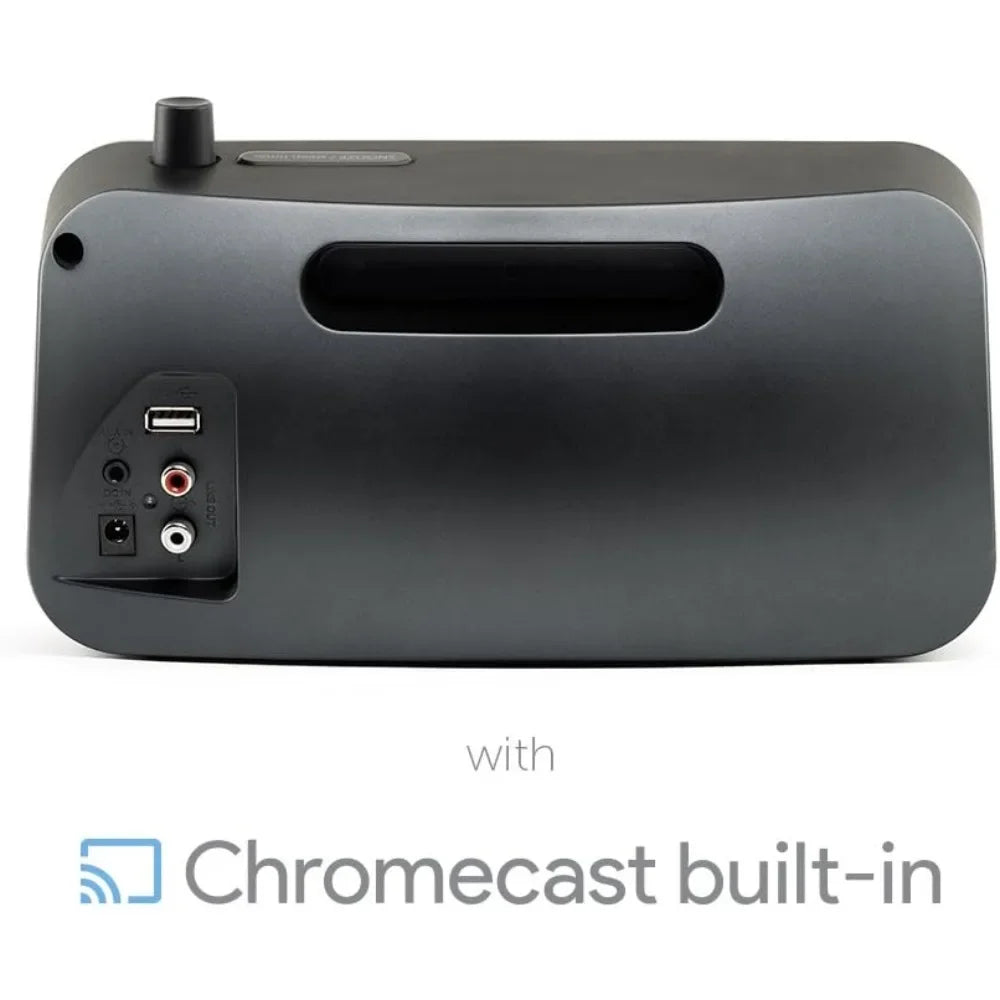 HOME.Mondo Elite Smart Internet Radio, Bluetooth, Wi-Fi, 7-Day Alarm – Microphone-Free (Black)