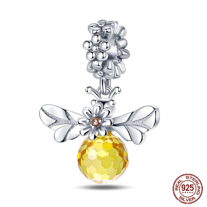 Fit Qikaola 925 Original Bracelet Fashion Bee Astronaut Eiffel Tower 925 Silver Charms Beads Fine DIY Birthday Jewelry For Women