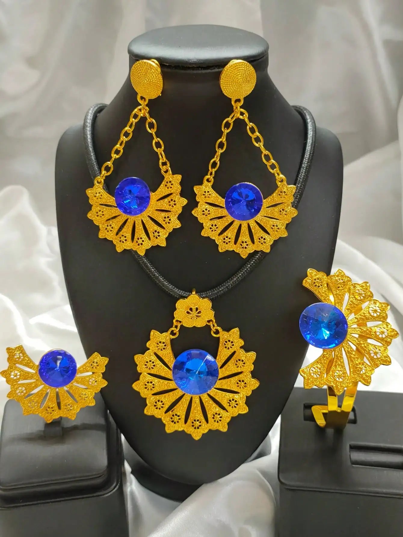 Nigerian Jewelery Set Wedding Jewelry For Women Dubai 24K Gold Color Jewlery African Designer Earrings Bridal Necklace